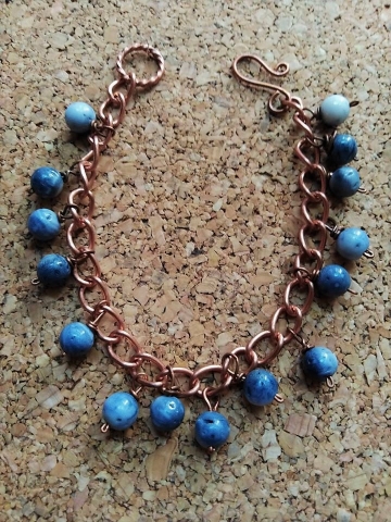 kék korall karkötő